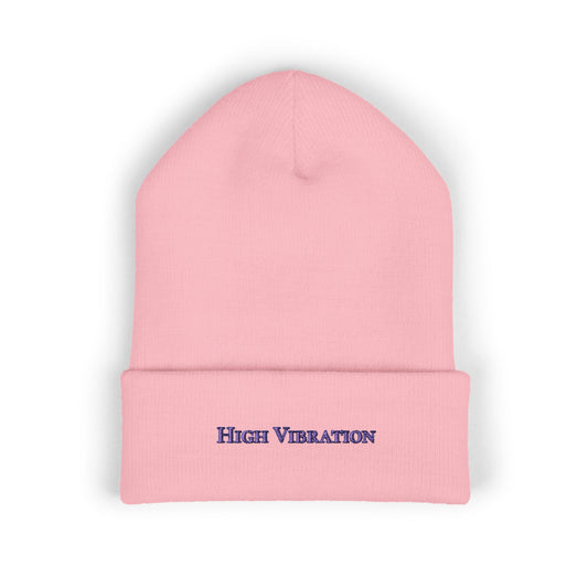 "High Vibration" Embroidered Beanie
